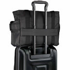 Daybreak Recycled Laptop Tote with Tumbler Pocket Transfer - Black - Trolley