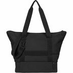 Daybreak Recycled Travel Tote with Shoe Compartment Transfer - Black - Back