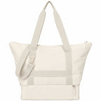 Daybreak Recycled Travel Tote with Shoe Compartment Transfer - Natural - Back