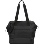 Daybreak Recycled Weekender Tote with Wire Frame Opening Transfer - Black - Back