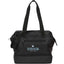 Daybreak Recycled Weekender Tote with Wire Frame Opening Transfer - Black - Front