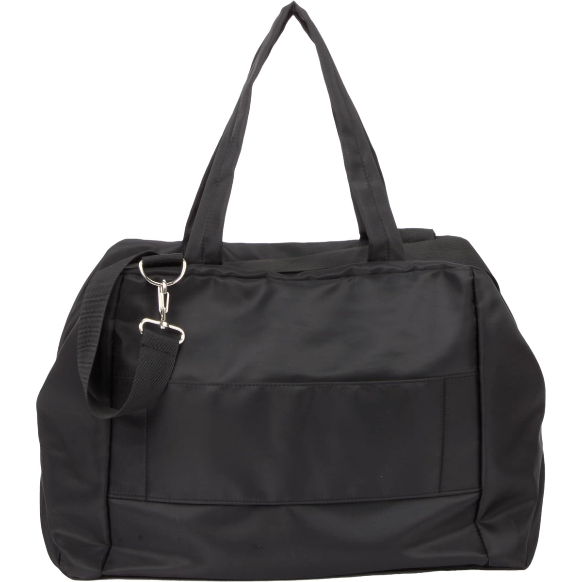 Daybreak Travel Duffel Bag with Trolley Sleeve Embroidery - Black - Back