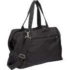 Daybreak Travel Duffel Bag with Trolley Sleeve Embroidery - Black - Right Angle