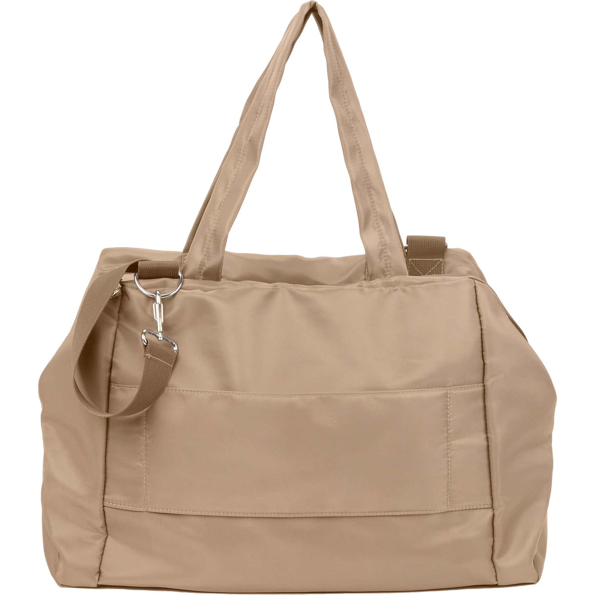 Daybreak Travel Duffel Bag with Trolley Sleeve Transfer - Tan - Back