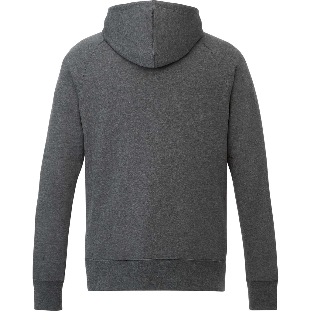 Dayton Classic Fleece Hoodie, Unisex Embroidery - Heather Dark Charcoal - Back