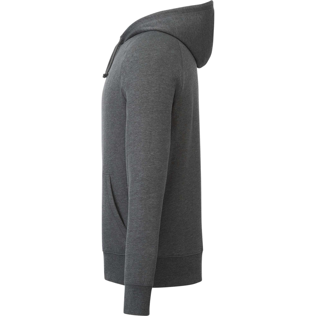 Dayton Classic Fleece Hoodie, Unisex Embroidery - Heather Dark Charcoal - Left Side