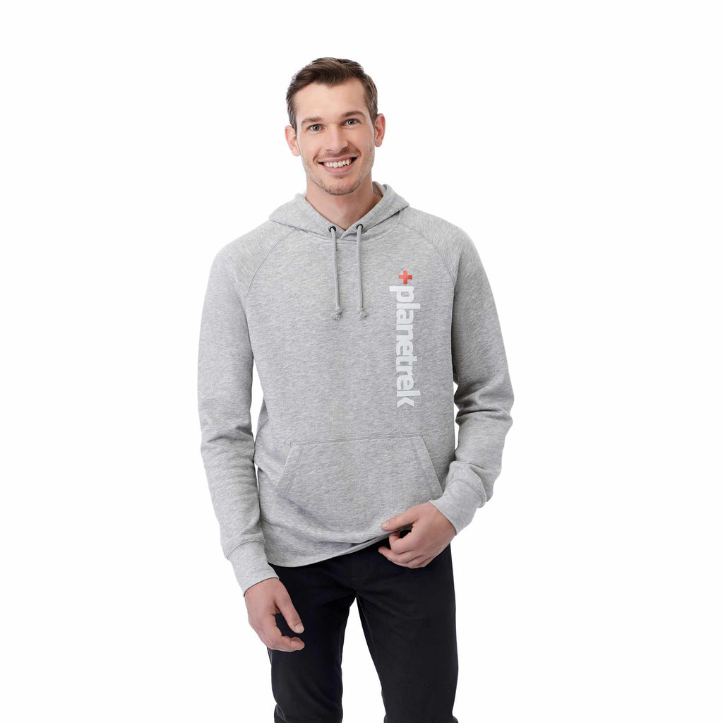 Dayton Classic Fleece Hoodie, Unisex Embroidery - Heather Grey Secondary - Front On Model