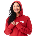 Dayton Classic Fleece Hoodie, Unisex Embroidery - Team Red - Front On Model 2