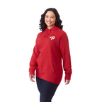 Dayton Classic Fleece Hoodie, Unisex Embroidery - Team Red - Left Angle On Model