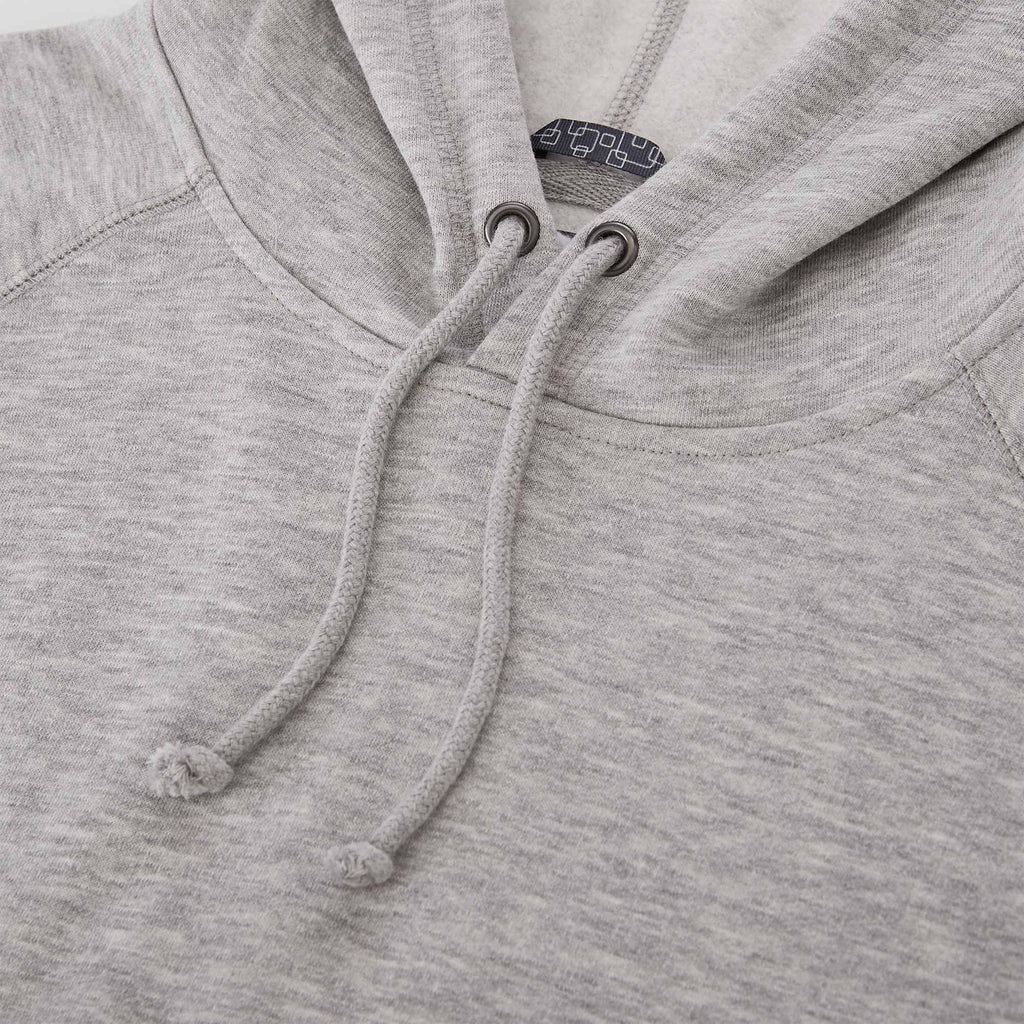 Dayton Classic Fleece Hoodie, Unisex Transfer - Heather Grey Secondary - Detail