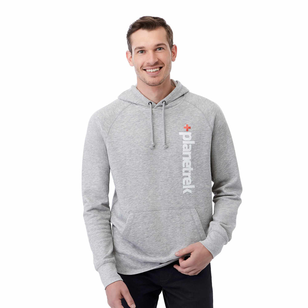 Dayton Classic Fleece Hoodie, Unisex Transfer - Heather Grey Secondary - Front On Model 2