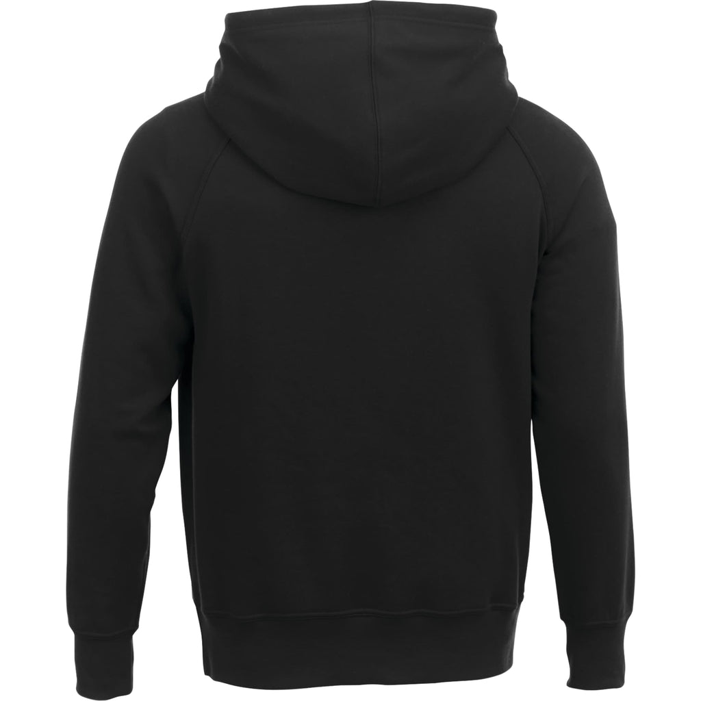 Dayton Crossover Neck Fleece Hoodie for Men Transfer - Black - Back Flat