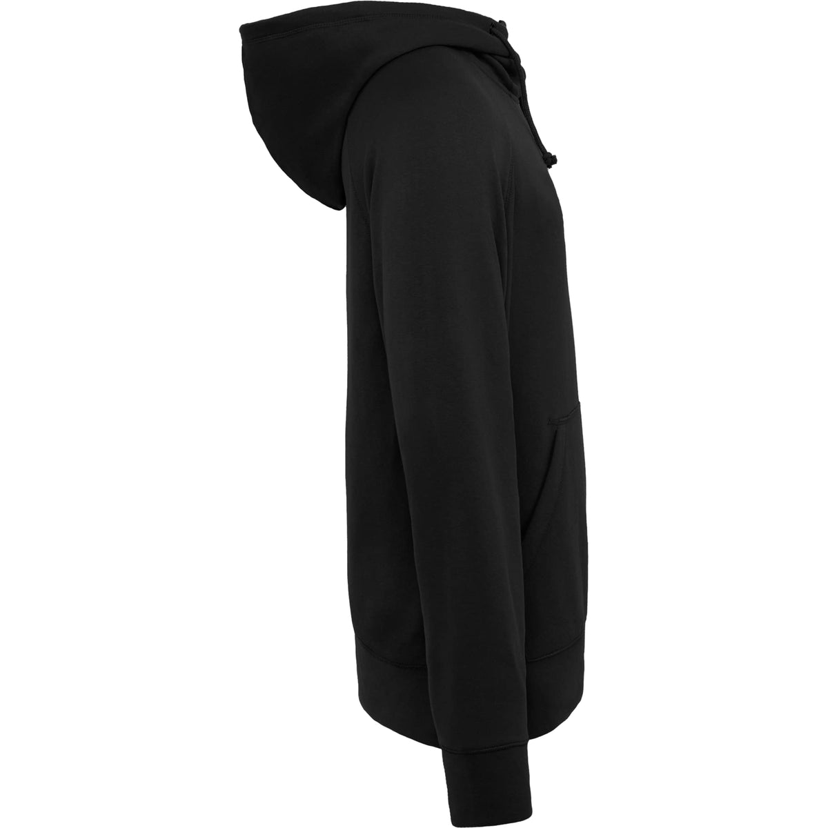 Dayton Crossover Neck Fleece Hoodie for Men Transfer - Black - Right Side