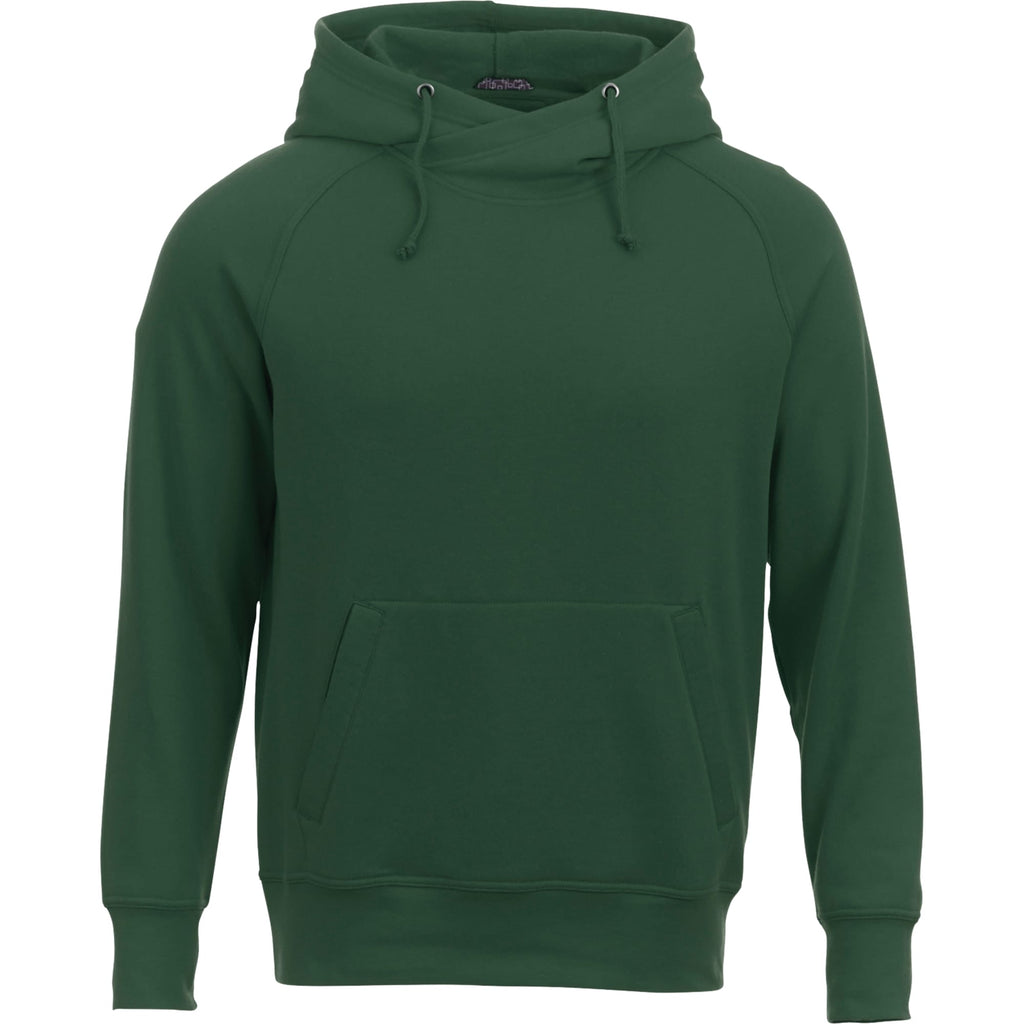 Dayton Crossover Neck Fleece Hoodie for Men Transfer - Forest Green - Back Flat 2