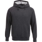 Dayton Crossover Neck Fleece Hoodie for Men Transfer - Heather Dark Charcoal - Front Flat