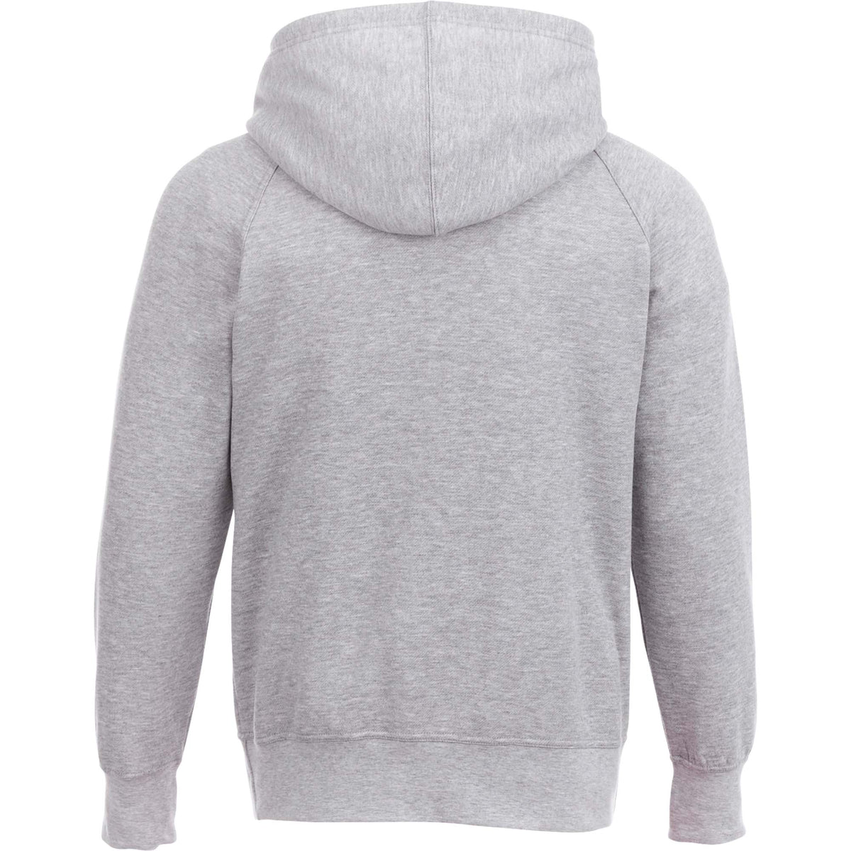 Dayton Crossover Neck Fleece Hoodie for Men Transfer - Heather Grey - Back Flat