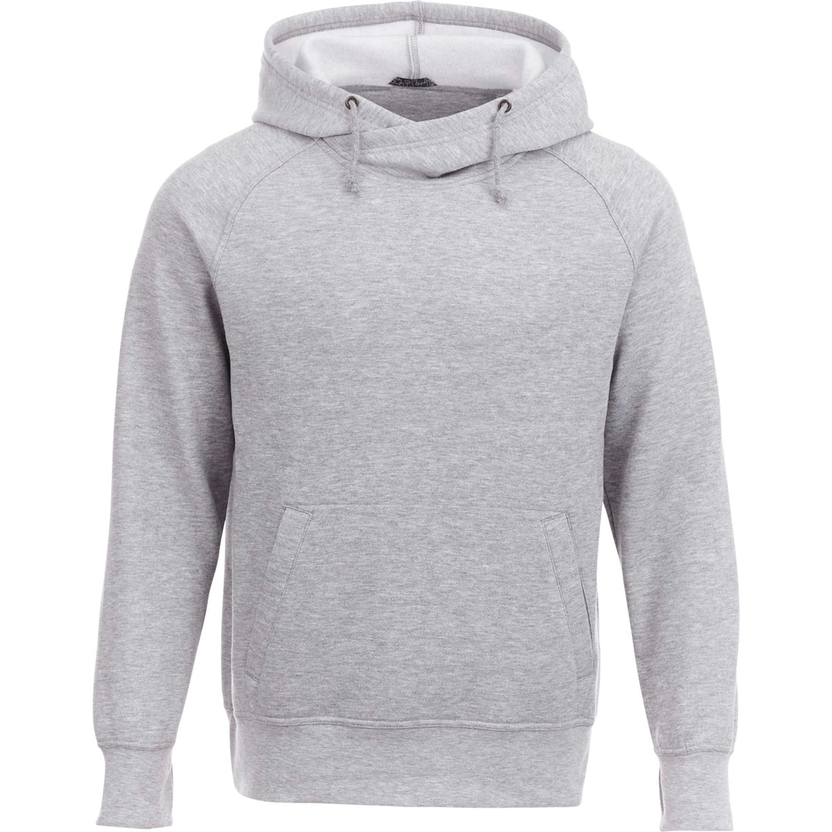 Dayton Crossover Neck Fleece Hoodie for Men Transfer - Heather Grey - Front Flat