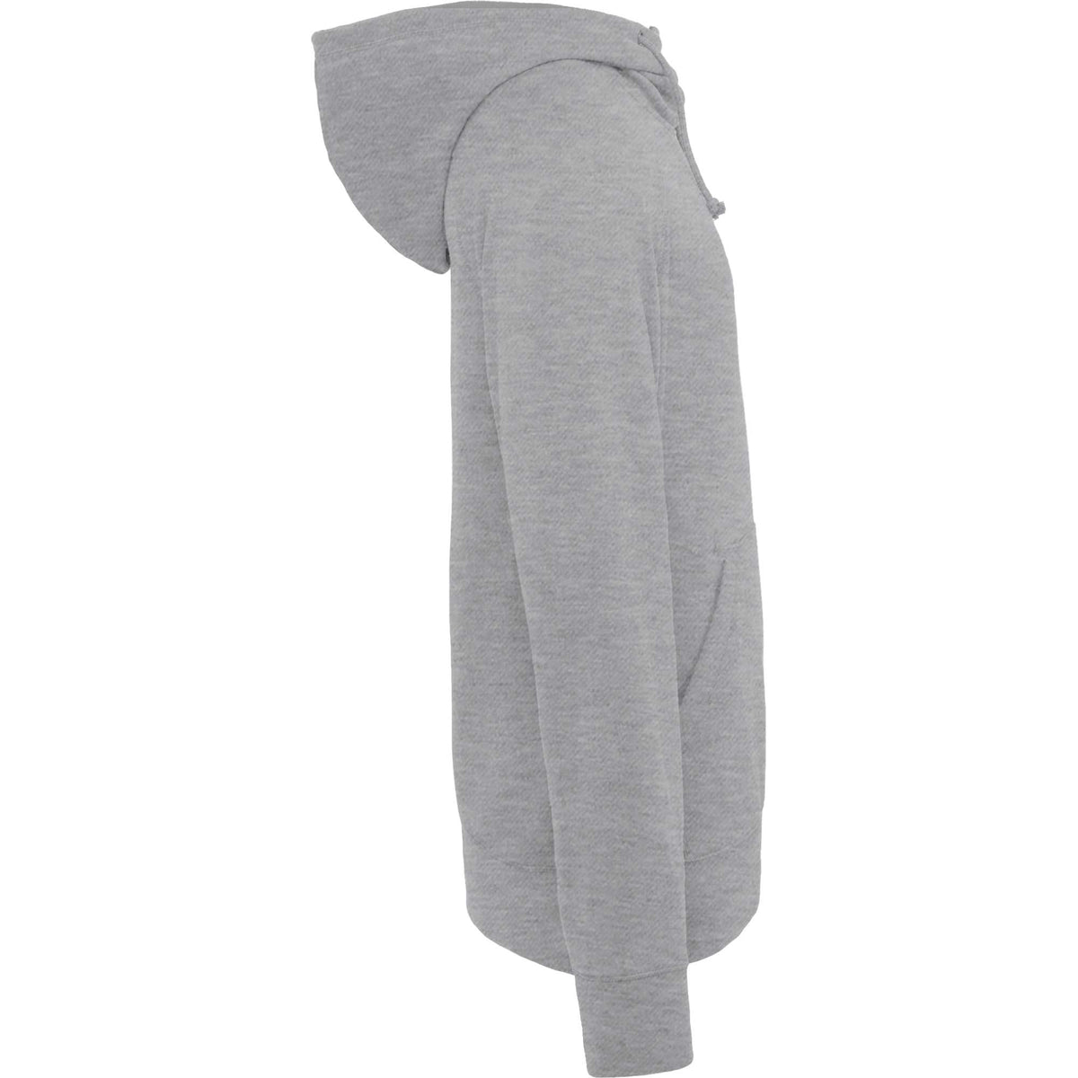 Dayton Crossover Neck Fleece Hoodie for Men Transfer - Heather Grey - Right Side