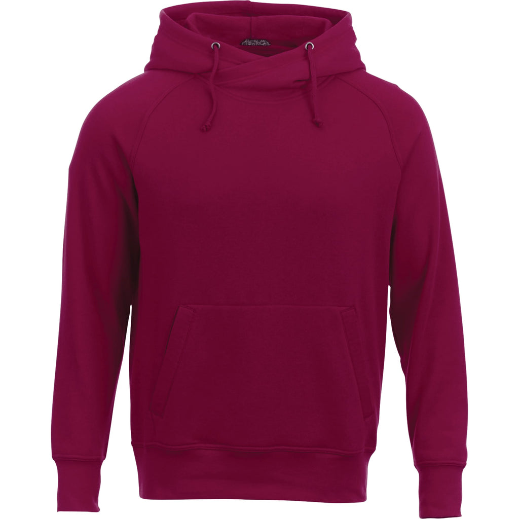Dayton Crossover Neck Fleece Hoodie for Men Transfer - Maroon - Front Flat