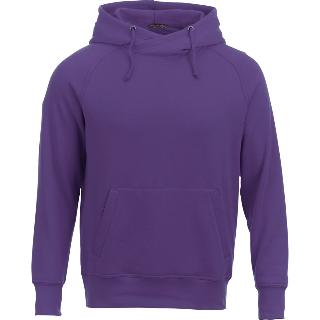 Dayton Crossover Neck Fleece Hoodie for Men Transfer - Purple - Front Flat