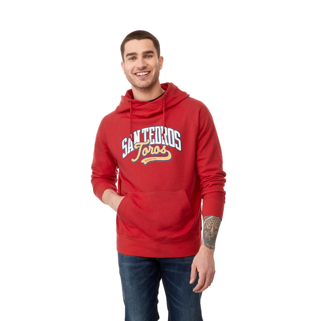 Dayton Crossover Neck Fleece Hoodie for Men Transfer - Team Red - Front On Model