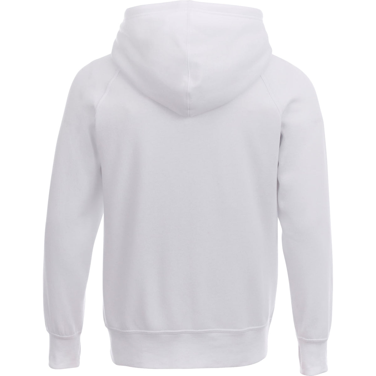 Dayton Crossover Neck Fleece Hoodie for Men Transfer - White - Back Flat