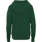 Dayton Crossover Neck Fleece Hoodie for Women Transfer - Forest Green - Back Flat