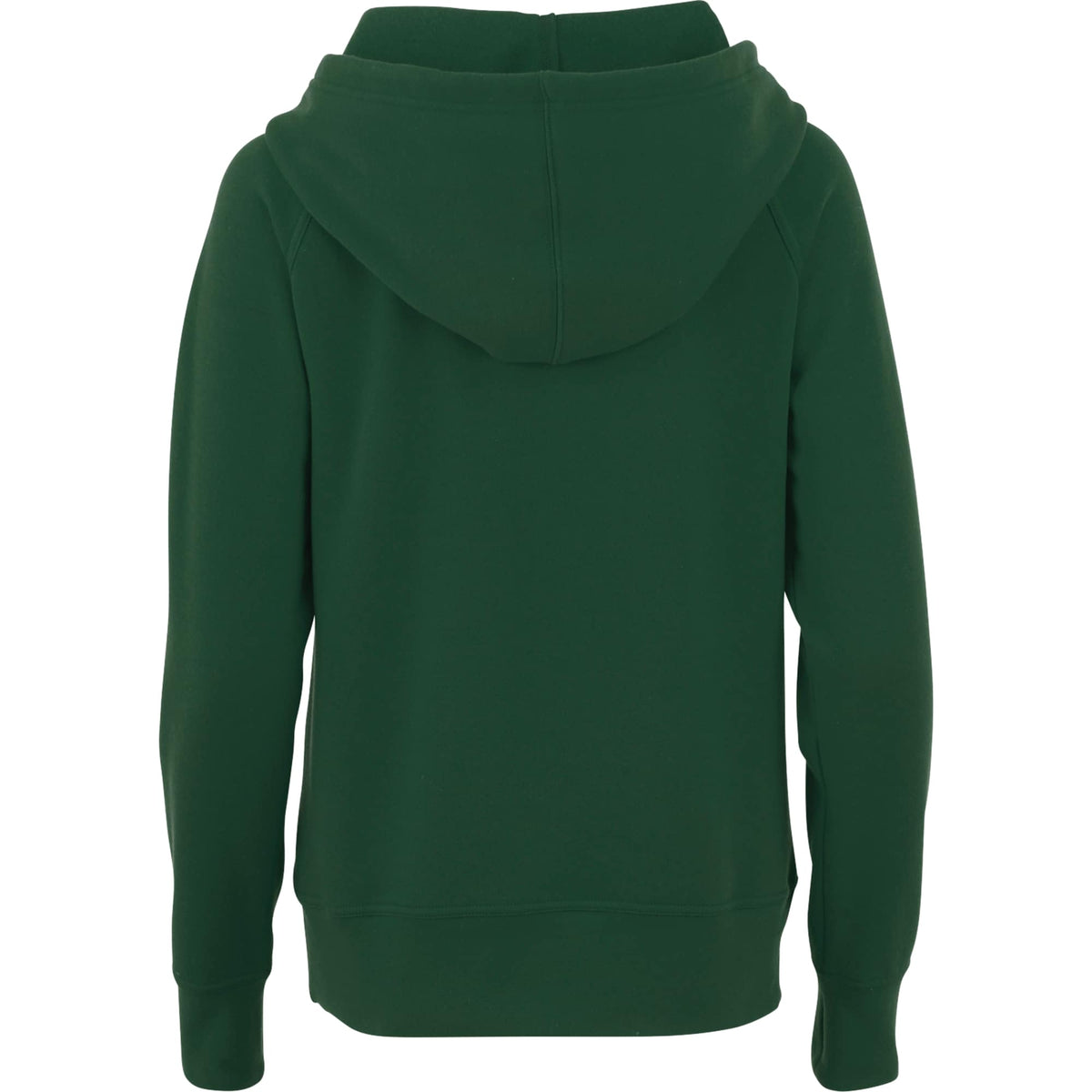 Dayton Crossover Neck Fleece Hoodie for Women Transfer - Forest Green - Back Flat