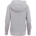 Dayton Crossover Neck Fleece Hoodie for Women Transfer - Heather Grey - Back Flat