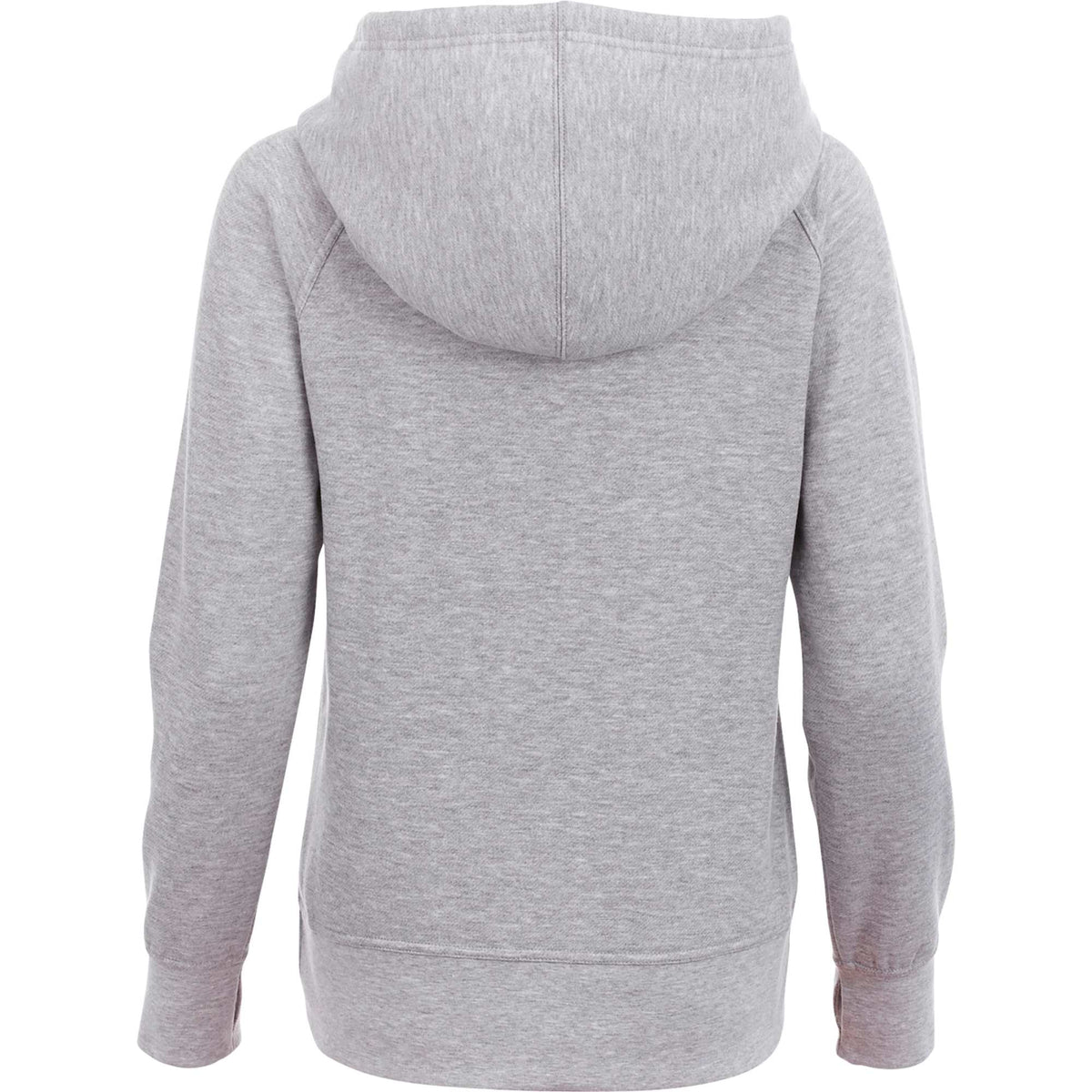 Dayton Crossover Neck Fleece Hoodie for Women Transfer - Heather Grey - Back Flat