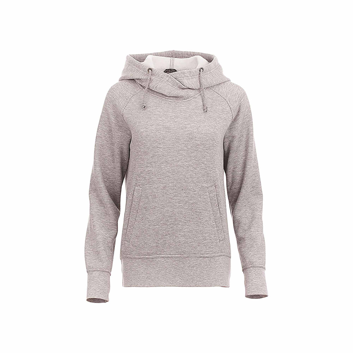 Dayton Crossover Neck Fleece Hoodie for Women Transfer - Heather Grey Secondary - Photo