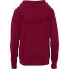 Dayton Crossover Neck Fleece Hoodie for Women Transfer - Maroon - Back Flat