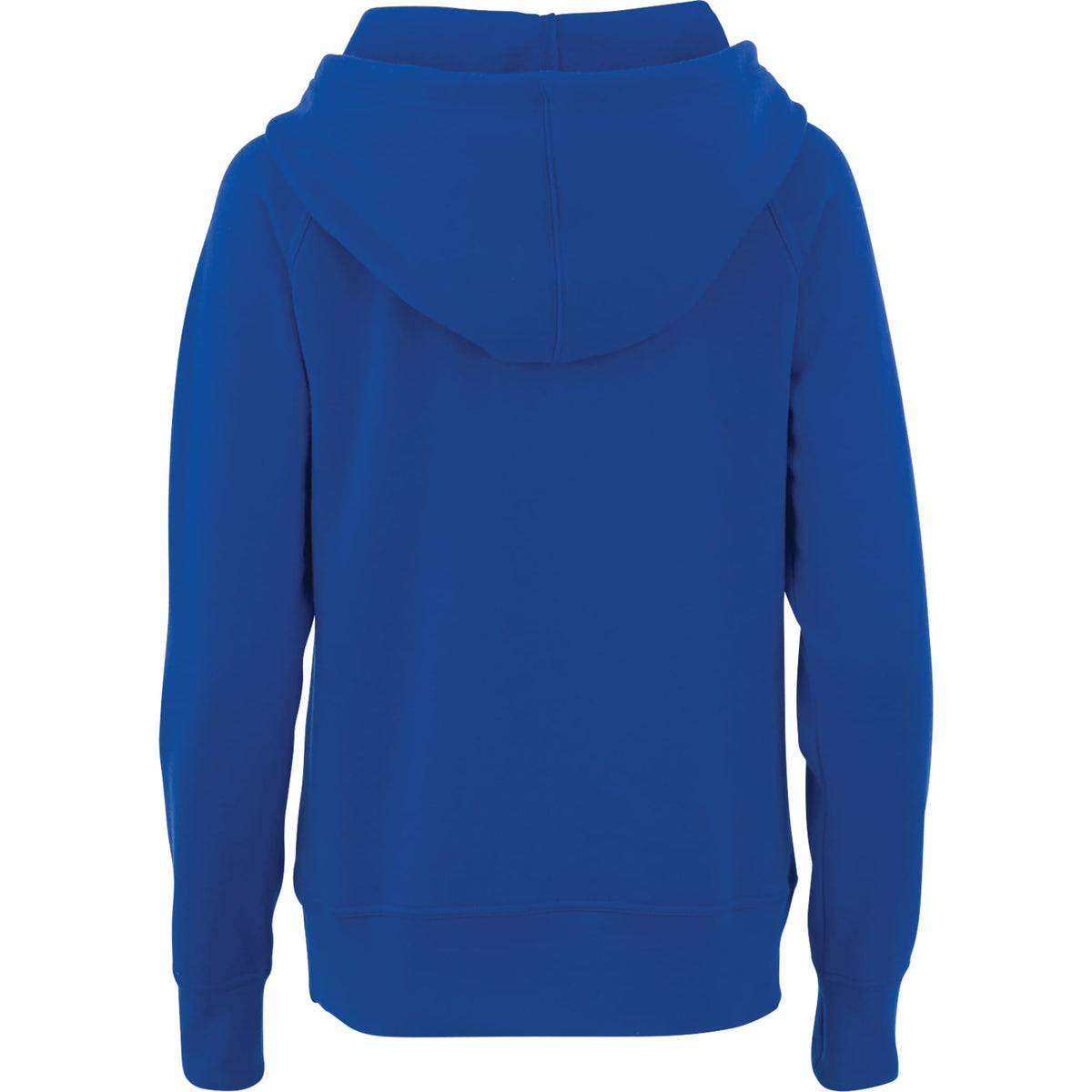 Dayton Crossover Neck Fleece Hoodie for Women Transfer - New Royal - Back Flat
