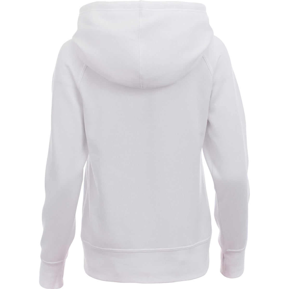 Dayton Crossover Neck Fleece Hoodie for Women Transfer - White - Back Flat