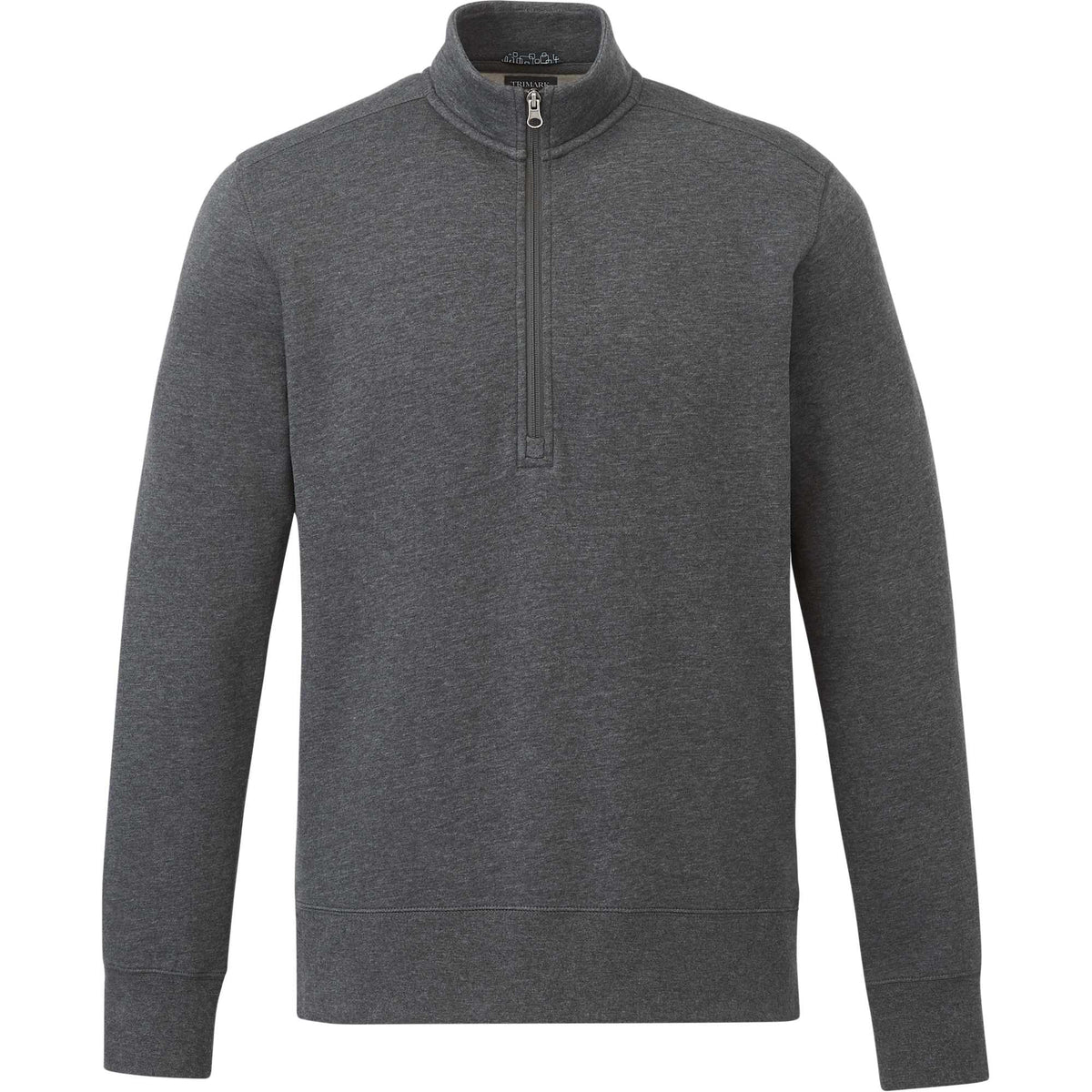 Dayton Fleece Half Zip Pullover for Men Embroidery - Heather Dark Charcoal - Front 2