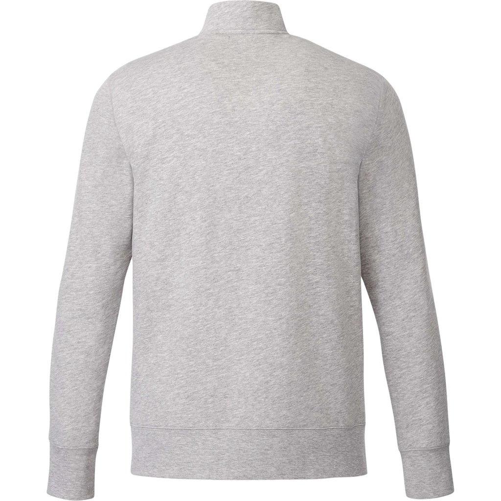Dayton Fleece Half Zip Pullover for Men Embroidery - Heather Grey Secondary - Back