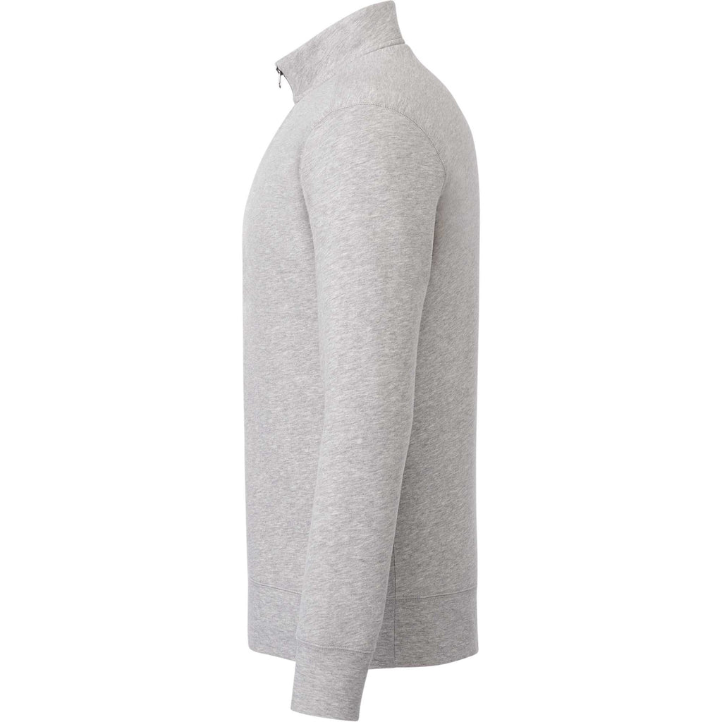 Dayton Fleece Half Zip Pullover for Men Embroidery - Heather Grey Secondary - Left Side