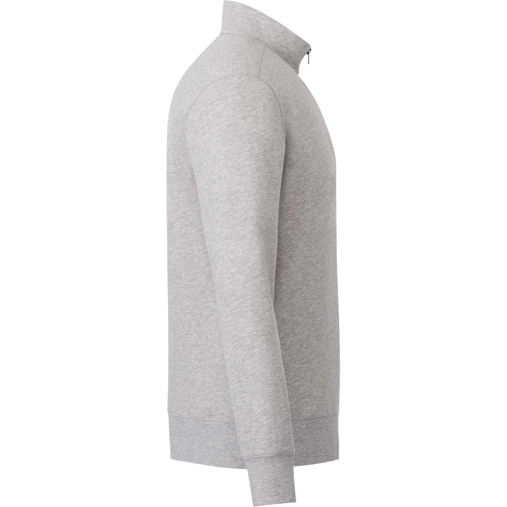 Dayton Fleece Half Zip Pullover for Men Embroidery - Heather Grey Secondary - Right Side