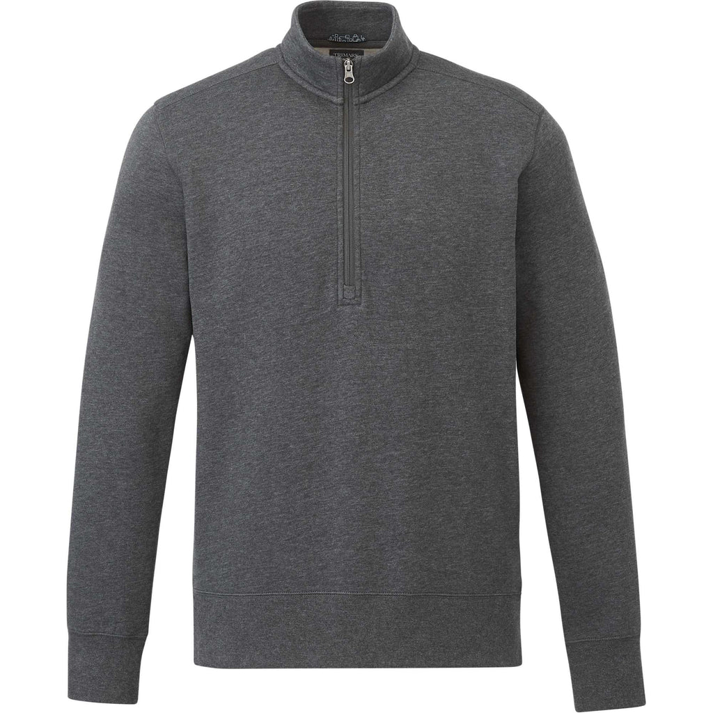 Dayton Fleece Half Zip Pullover for Men Transfer - Heather Dark Charcoal - Front 2