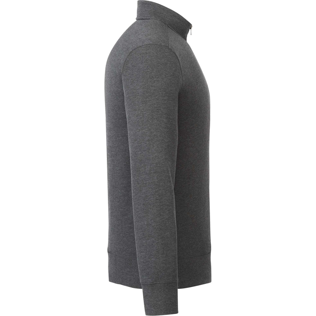 Dayton Fleece Half Zip Pullover for Men Transfer - Heather Dark Charcoal - Right Side