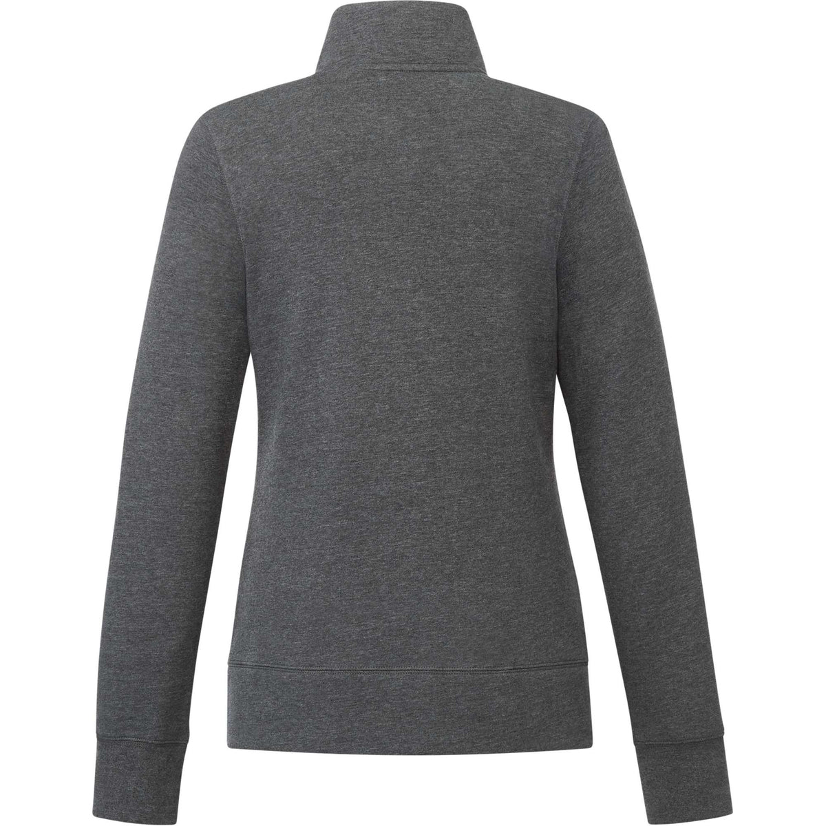 Dayton Fleece Half Zip Pullover for Women Embroidery - Heather Dark Charcoal - Back