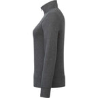 Dayton Fleece Half Zip Pullover for Women Embroidery - Heather Dark Charcoal - Left Side