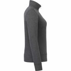 Dayton Fleece Half Zip Pullover for Women Embroidery - Heather Dark Charcoal - Right Side