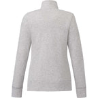 Dayton Fleece Half Zip Pullover for Women Embroidery - Heather Grey Secondary - Back