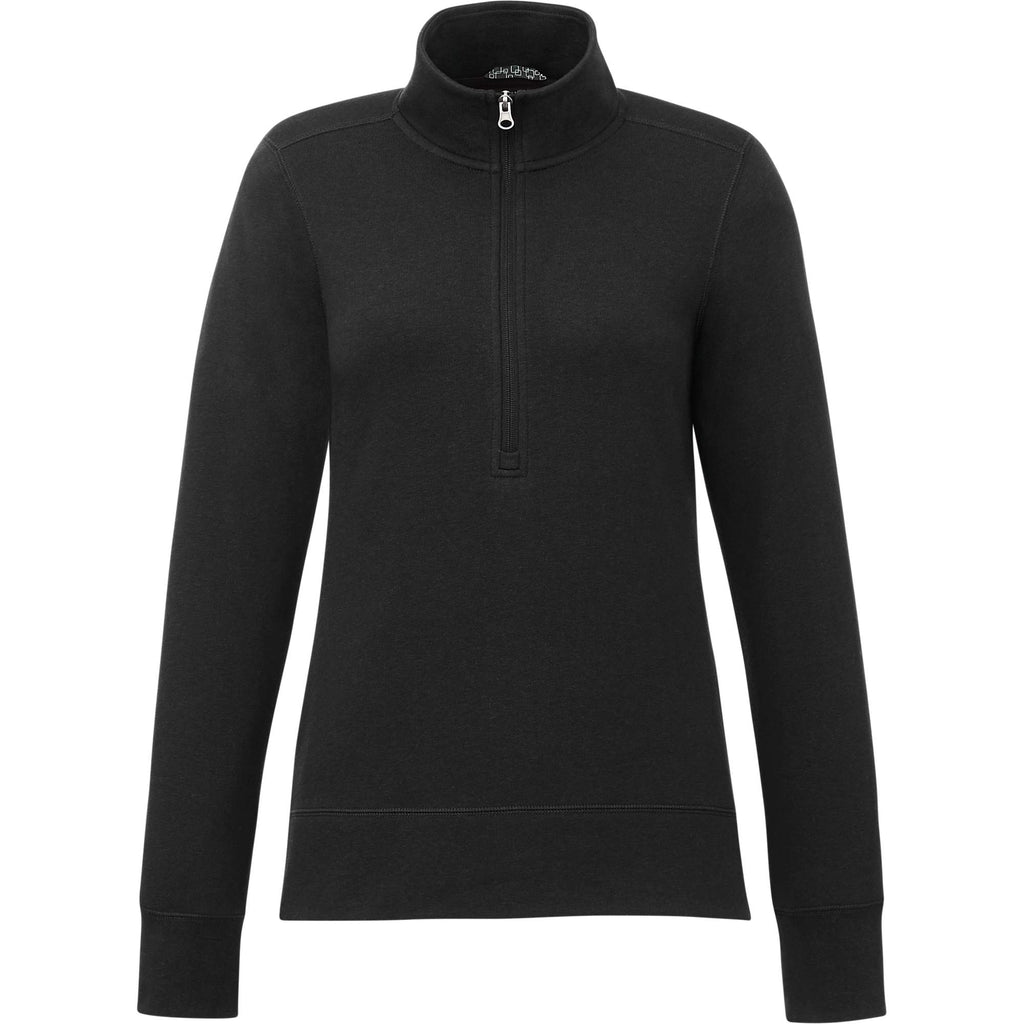 Dayton Fleece Half Zip Pullover for Women Transfer - Black - Front 2