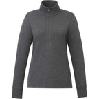 Dayton Fleece Half Zip Pullover for Women Transfer - Heather Dark Charcoal - Front 2