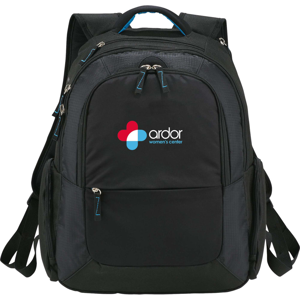 DayTripper Side-Entry Laptop Backpack, 15 Inch Embroidery - Black - Front