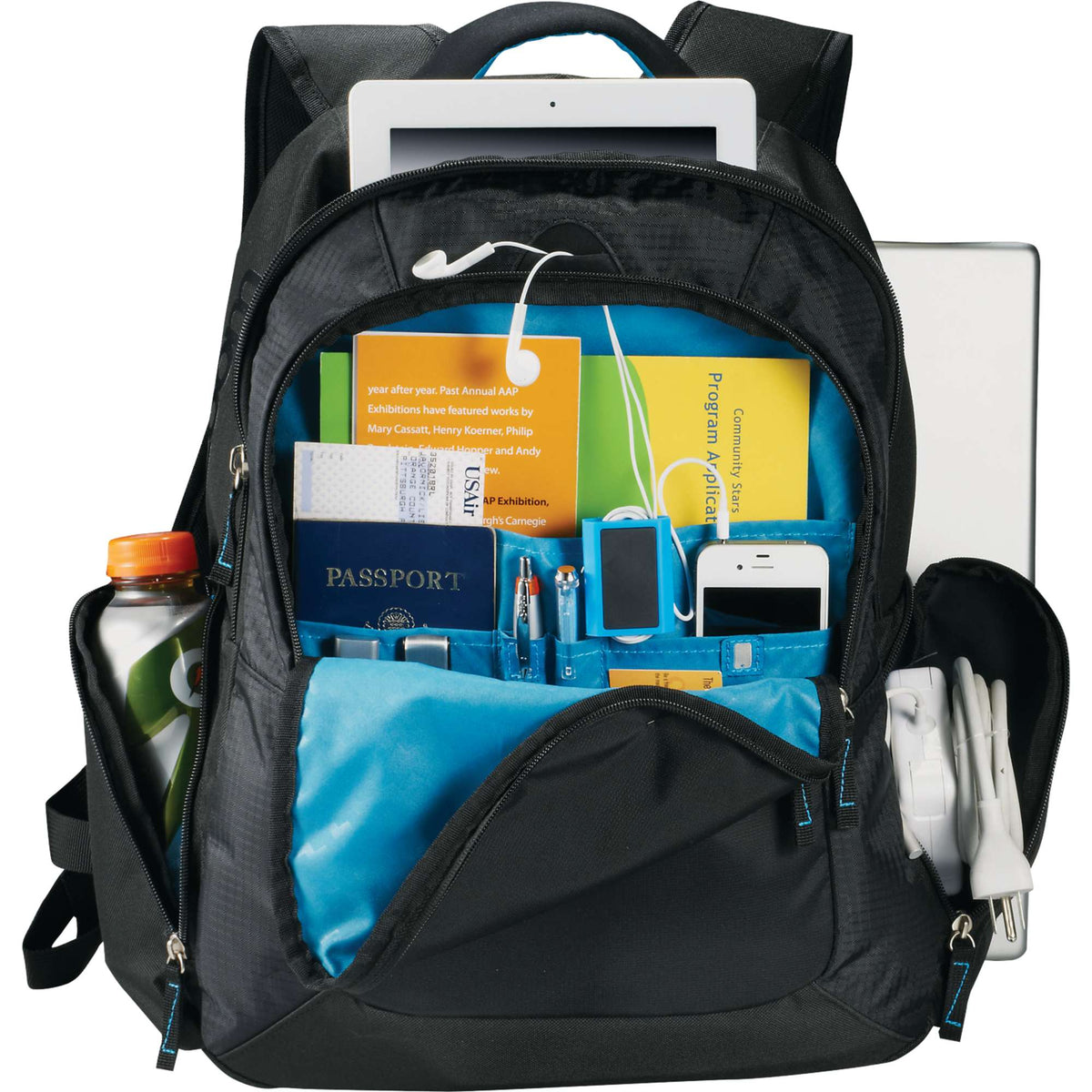 DayTripper Side-Entry Laptop Backpack, 15 Inch Transfer - Black - Front 3