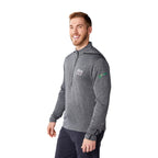 Dege Eco Knit Half Zip with Convertible Collar for Men Transfer - Heather Charcoal/Black - Flat