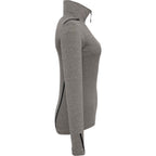 Dege Eco Knit Half Zip with Convertible Collar for Women Transfer - Loden Heather/Black - Right Side
